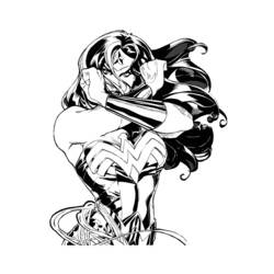 Раскраска: Чудо-Женщина (Супер герой) #74643 - Раскраски для печати