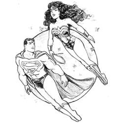 Раскраска: Чудо-Женщина (Супер герой) #74644 - Раскраски для печати
