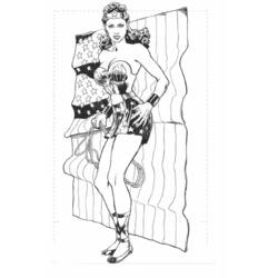 Раскраска: Чудо-Женщина (Супер герой) #74693 - Бесплатные раскраски для печати