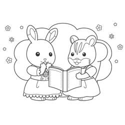 Раскраски: Sylvanian Families - Бесплатные раскраски для печати