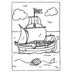 Раскраска: Лодка / Корабль (транспорт) #137461 - Бесплатные раскраски для печати