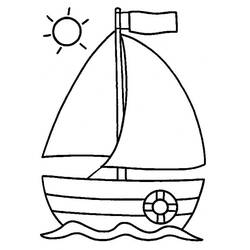 Раскраска: Лодка / Корабль (транспорт) #137462 - Раскраски для печати