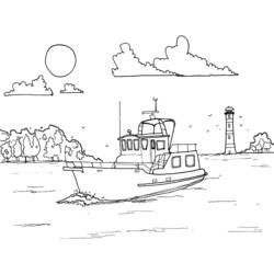 Раскраска: Лодка / Корабль (транспорт) #137482 - Бесплатные раскраски для печати