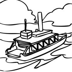 Раскраска: Лодка / Корабль (транспорт) #137501 - Бесплатные раскраски для печати
