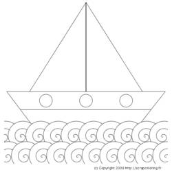 Раскраска: Лодка / Корабль (транспорт) #137537 - Бесплатные раскраски для печати