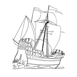 Раскраска: Лодка / Корабль (транспорт) #137579 - Бесплатные раскраски для печати