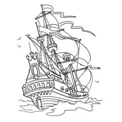 Раскраска: Лодка / Корабль (транспорт) #137610 - Бесплатные раскраски для печати