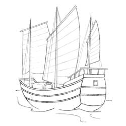 Раскраска: Лодка / Корабль (транспорт) #137657 - Бесплатные раскраски для печати