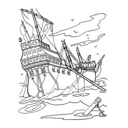 Раскраска: Лодка / Корабль (транспорт) #137684 - Бесплатные раскраски для печати