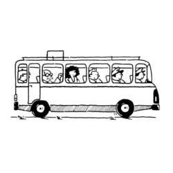 Раскраска: Автобус / Тренер (транспорт) #135289 - Раскраски для печати