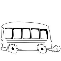Раскраска: Автобус / Тренер (транспорт) #135337 - Бесплатные раскраски для печати