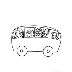 Раскраска: Автобус / Тренер (транспорт) #135369 - Бесплатные раскраски для печати