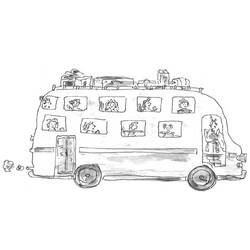 Раскраска: Автобус / Тренер (транспорт) #135386 - Бесплатные раскраски для печати