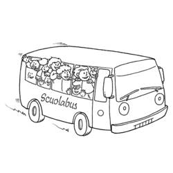 Раскраска: Автобус / Тренер (транспорт) #135394 - Бесплатные раскраски для печати