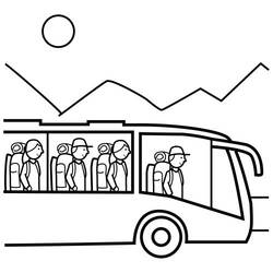 Раскраска: Автобус / Тренер (транспорт) #135489 - Бесплатные раскраски для печати