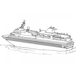 Раскраска: Пассажирское судно / Круизный лайнер (транспорт) #140702 - Раскраски для печати