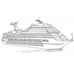 Раскраска: Пассажирское судно / Круизный лайнер (транспорт) #140711 - Раскраски для печати