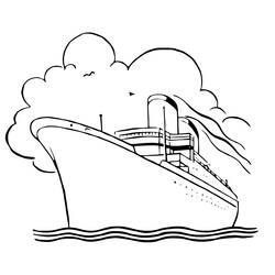 Раскраска: Пассажирское судно / Круизный лайнер (транспорт) #140890 - Раскраски для печати