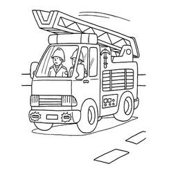 Раскраска: Пожарная машина (транспорт) #135781 - Бесплатные раскраски для печати