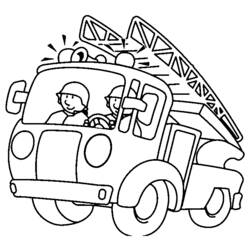 Раскраска: Пожарная машина (транспорт) #135786 - Раскраски для печати