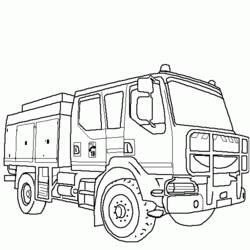 Раскраска: Пожарная машина (транспорт) #135787 - Раскраски для печати