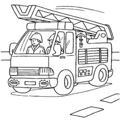 Раскраска: Пожарная машина (транспорт) #135791 - Раскраски для печати