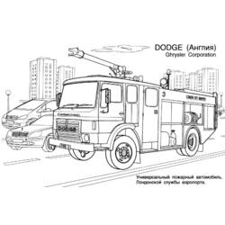 Раскраска: Пожарная машина (транспорт) #135800 - Раскраски для печати