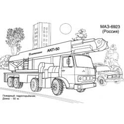 Раскраска: Пожарная машина (транспорт) #135809 - Раскраски для печати