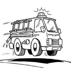 Раскраска: Пожарная машина (транспорт) #135823 - Раскраски для печати