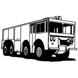 Раскраска: Пожарная машина (транспорт) #135830 - Раскраски для печати
