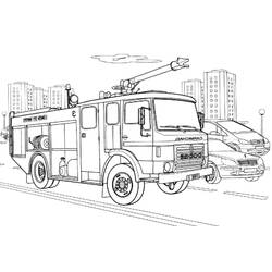 Раскраска: Пожарная машина (транспорт) #135854 - Раскраски для печати