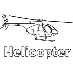 Раскраска: вертолет (транспорт) #136028 - Раскраски для печати