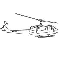Раскраска: вертолет (транспорт) #136064 - Раскраски для печати