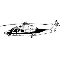 Раскраска: вертолет (транспорт) #136065 - Раскраски для печати