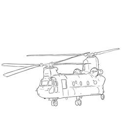 Раскраска: вертолет (транспорт) #136083 - Раскраски для печати