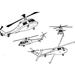 Раскраска: вертолет (транспорт) #136148 - Бесплатные раскраски для печати