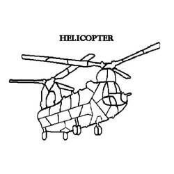 Раскраска: вертолет (транспорт) #136150 - Бесплатные раскраски для печати