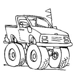 Раскраска: Монстр грузовик (транспорт) #141319 - Бесплатные раскраски для печати