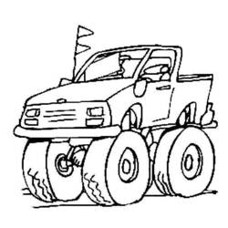 Раскраска: Монстр грузовик (транспорт) #141357 - Бесплатные раскраски для печати