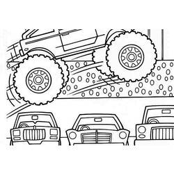 Раскраска: Монстр грузовик (транспорт) #141391 - Бесплатные раскраски для печати