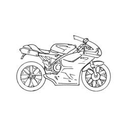 Раскраска: мотоцикл (транспорт) #136273 - Раскраски для печати