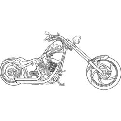 Раскраска: мотоцикл (транспорт) #136277 - Раскраски для печати