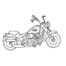 Раскраска: мотоцикл (транспорт) #136284 - Раскраски для печати