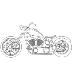 Раскраска: мотоцикл (транспорт) #136302 - Раскраски для печати