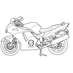 Раскраска: мотоцикл (транспорт) #136309 - Раскраски для печати