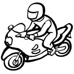 Раскраска: мотоцикл (транспорт) #136339 - Раскраски для печати