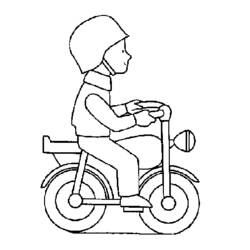 Раскраска: мотоцикл (транспорт) #136341 - Раскраски для печати