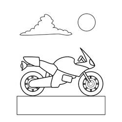 Раскраска: мотоцикл (транспорт) #136401 - Раскраски для печати