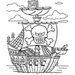 Раскраска: Пиратский корабль (транспорт) #138239 - Раскраски для печати
