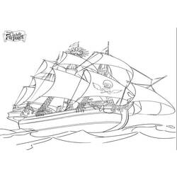 Раскраска: Пиратский корабль (транспорт) #138241 - Раскраски для печати